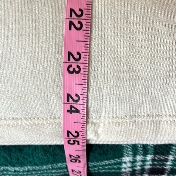 Hem & Thread Women’s Cream and Navy Blue Hoodie Size Medium NWT - Picture 8 of 9